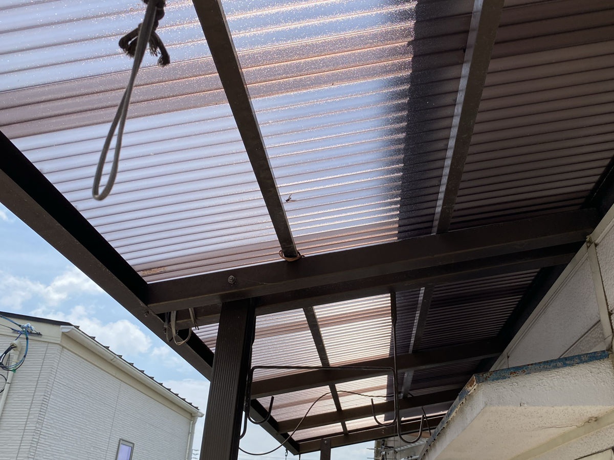 高松市K様/ポリカ波板屋根交換施工後